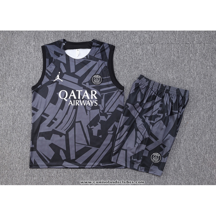 Fato de Treino
 Paris Saint-Germain Jordan 23/24 Sin Mangas Preto
 y Cinza
